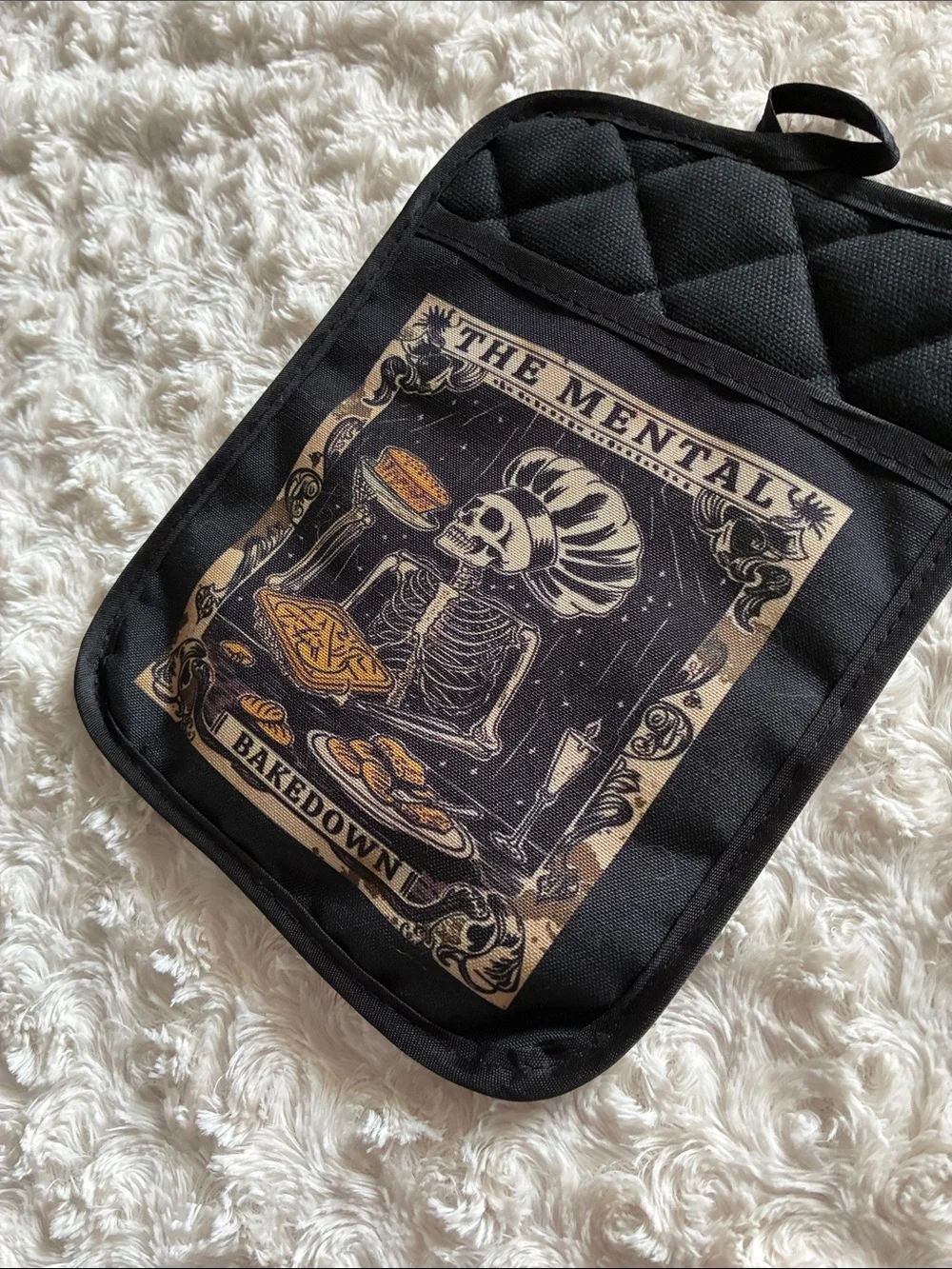 Black Mental Bakedown Halloween Pot Holder